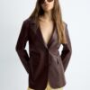 Faux Leather Blazer Faux Leather Blazer
