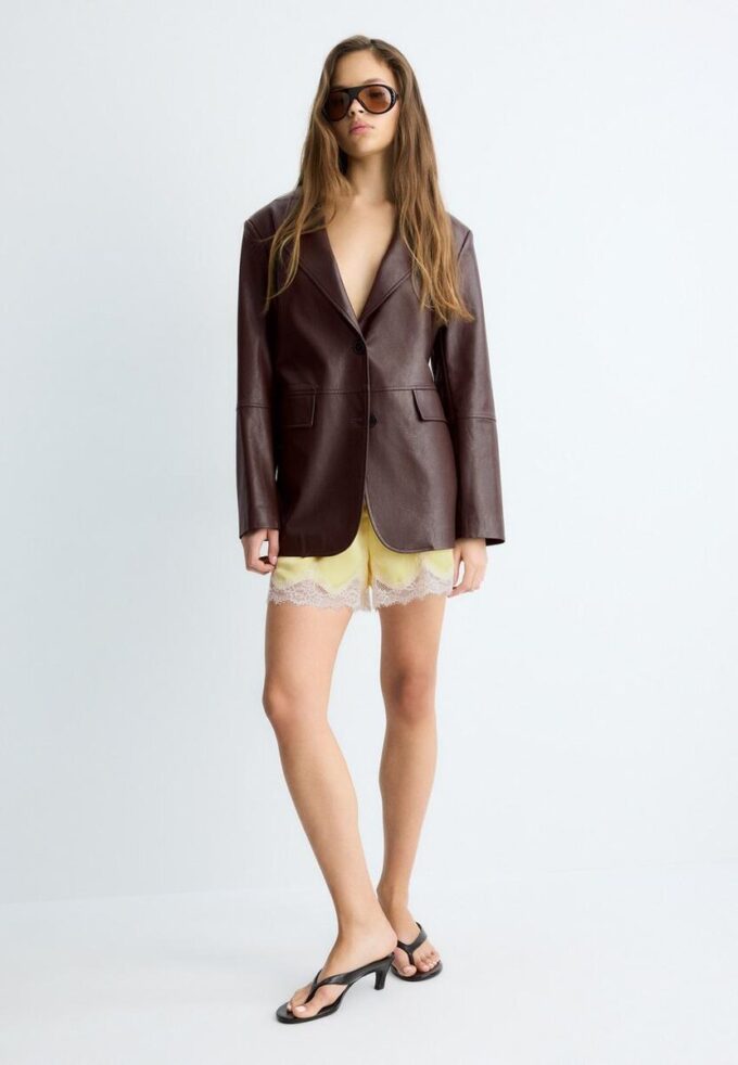 Faux Leather Blazer Faux Leather Blazer