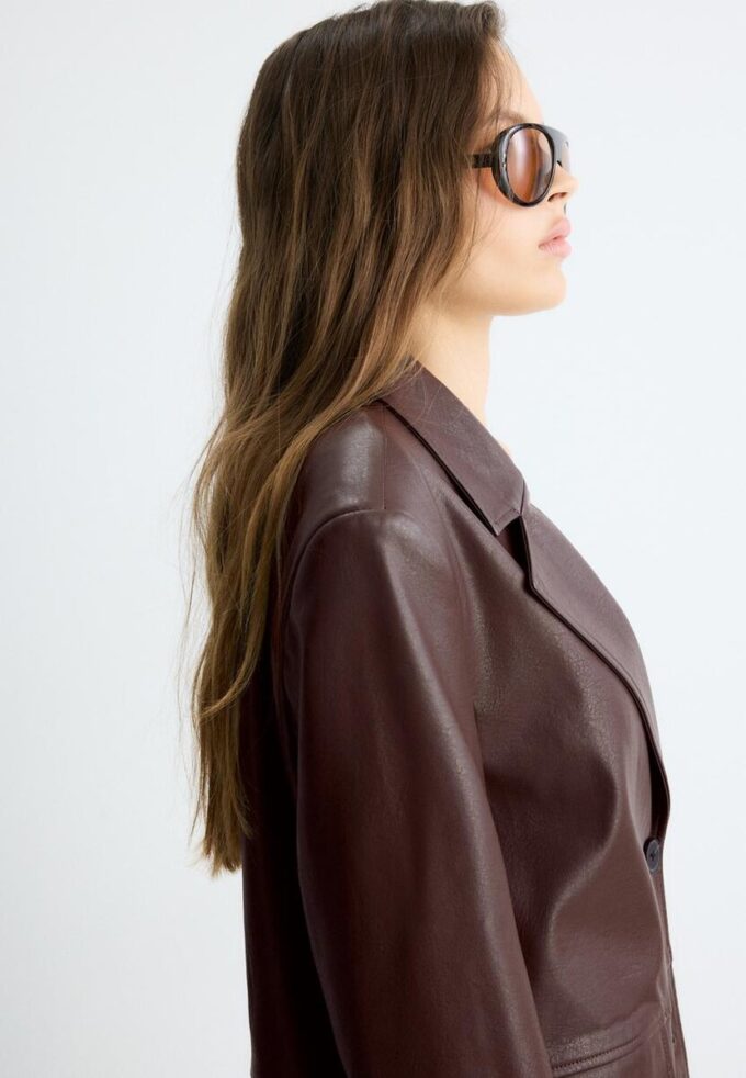 Faux Leather Blazer Faux Leather Blazer