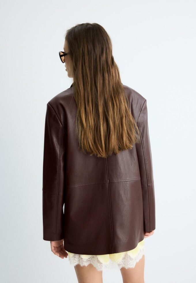 Faux Leather Blazer Faux Leather Blazer