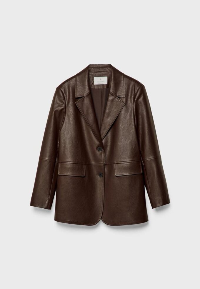 Faux Leather Blazer Faux Leather Blazer