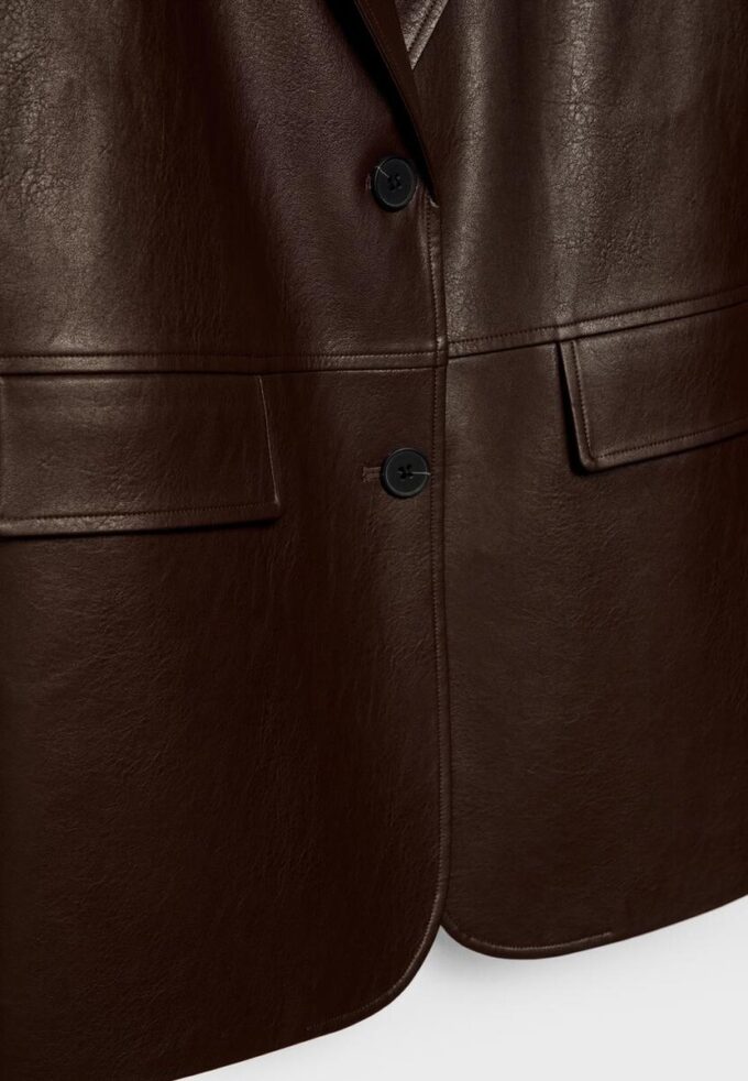 Faux Leather Blazer Faux Leather Blazer