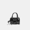 Faux Leather Crossbody Bowling Bag