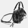 Faux Leather Crossbody Bowling Bag