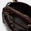 Faux Leather Crossbody Bowling Bag