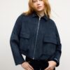 Faux Suede Bomber Jacket Faux Suede Bomber Jacket