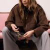 Faux Suede Bomber Jacket