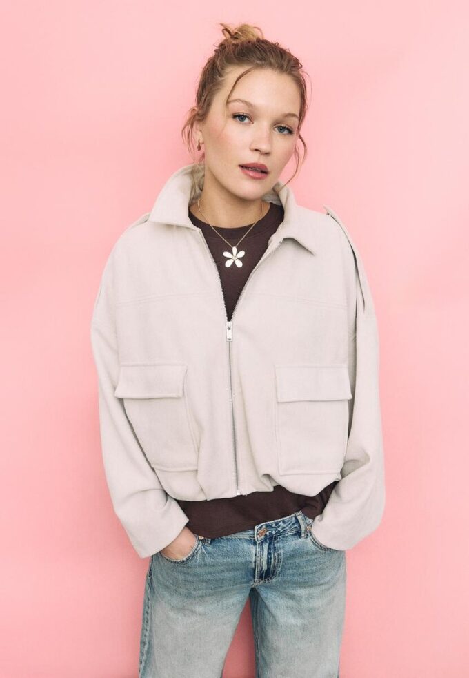 Faux Suede Bomber Jacket Faux Suede Bomber Jacket