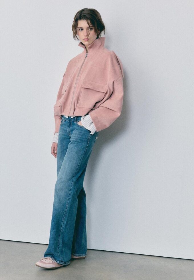 Faux Suede Bomber Jacket Faux Suede Bomber Jacket