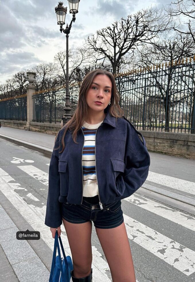 Faux Suede Bomber Jacket Faux Suede Bomber Jacket