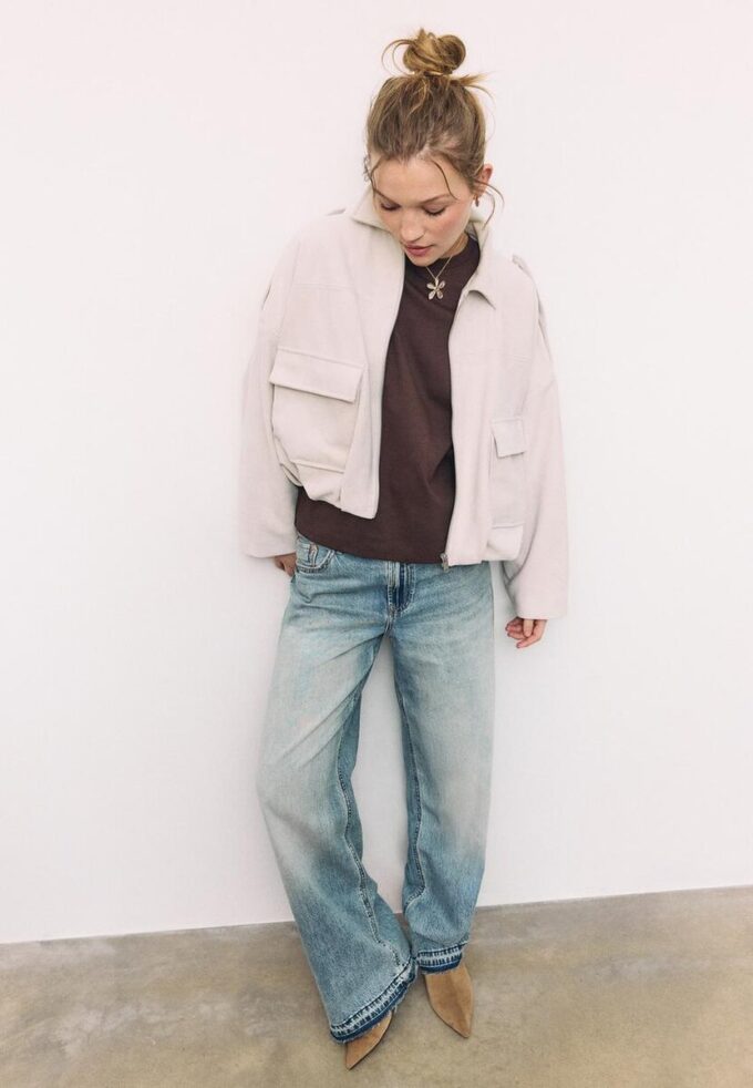 Faux Suede Bomber Jacket Faux Suede Bomber Jacket