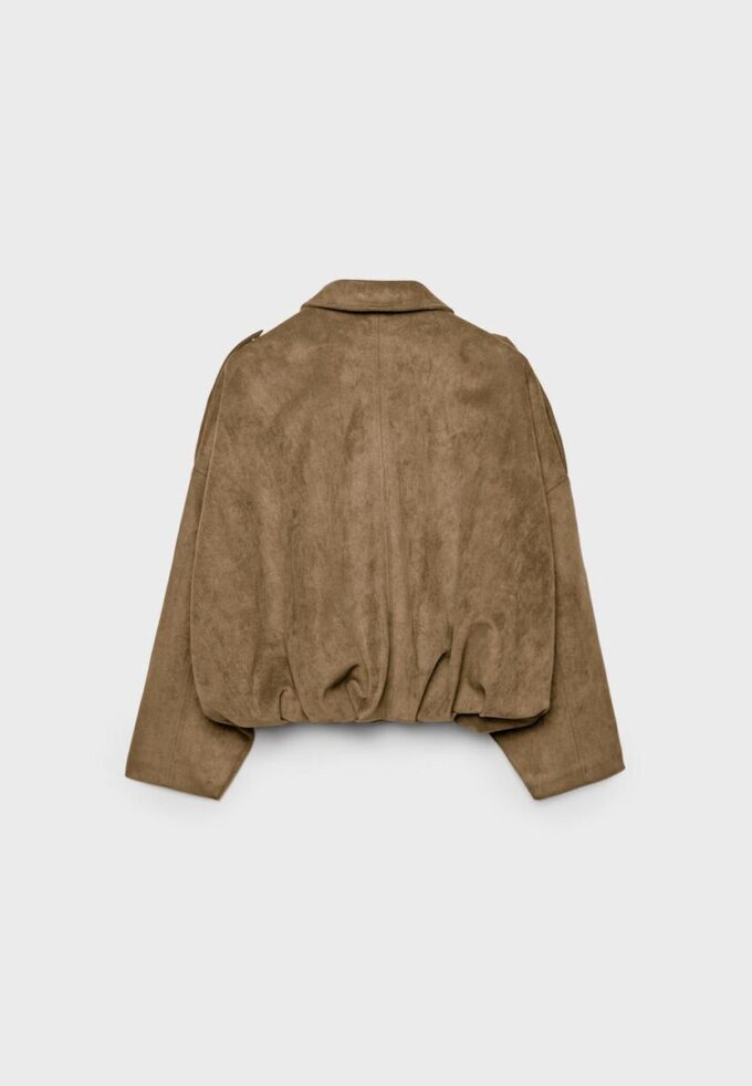 Faux Suede Bomber Jacket Faux Suede Bomber Jacket