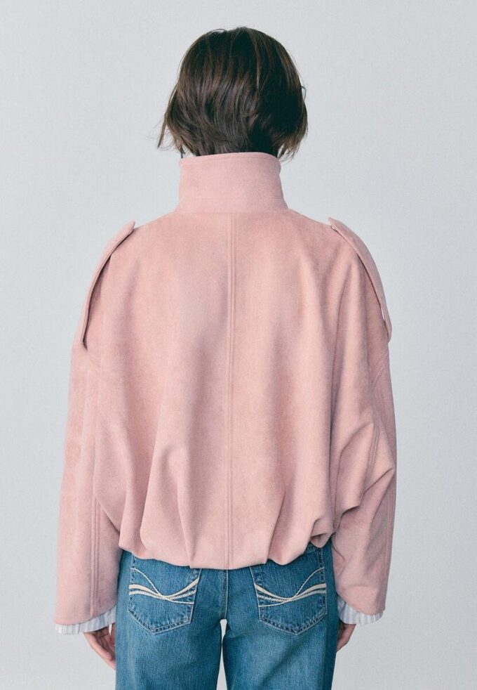Faux Suede Bomber Jacket Faux Suede Bomber Jacket