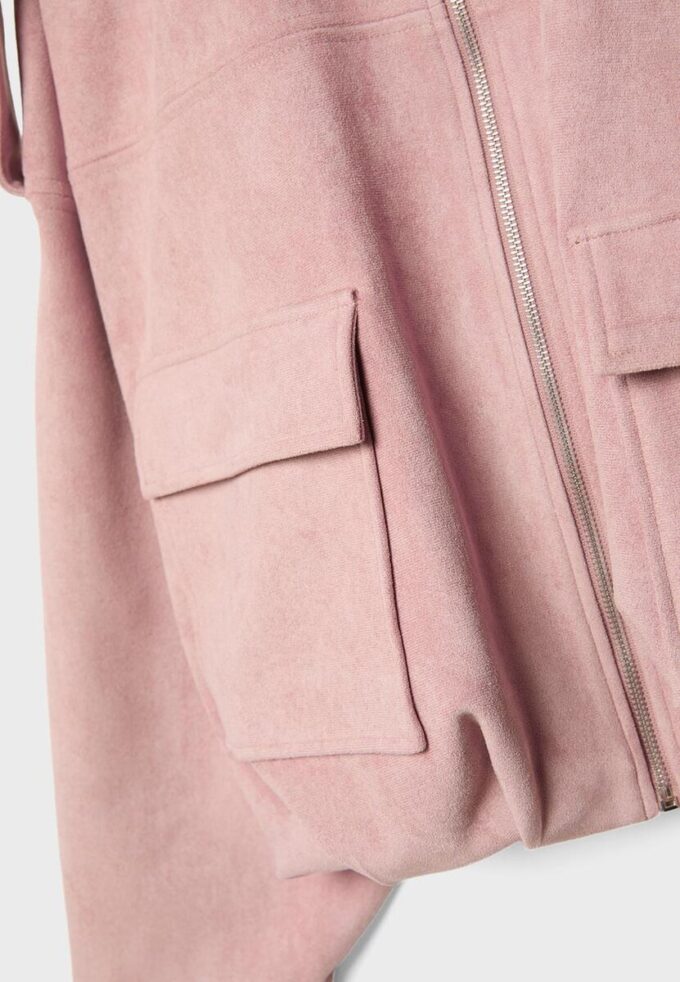 Faux Suede Bomber Jacket Faux Suede Bomber Jacket