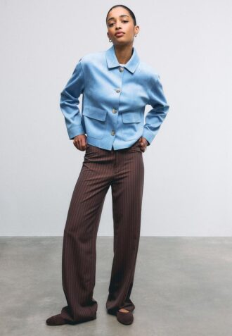 Faux Suede Jacket with Pockets