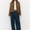 Faux Suede Jacket with Pockets Faux Suede Jacket with Pockets
