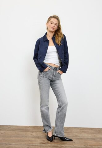Faux Suede Jacket with Pockets