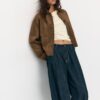Faux Suede Jacket with Pockets Faux Suede Jacket with Pockets