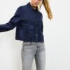 Faux Suede Jacket with Pockets