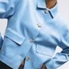 Faux Suede Jacket with Pockets