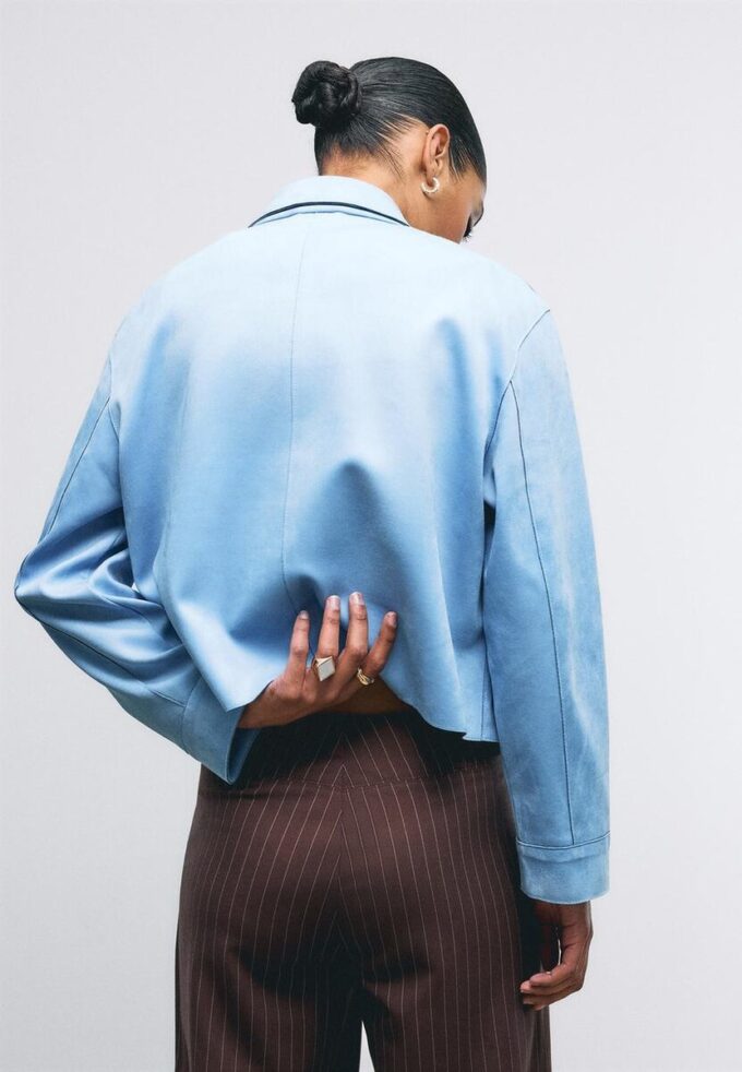 Faux Suede Jacket with Pockets