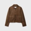 Faux Suede Jacket with Pockets Faux Suede Jacket with Pockets