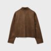 Faux Suede Jacket with Pockets Faux Suede Jacket with Pockets