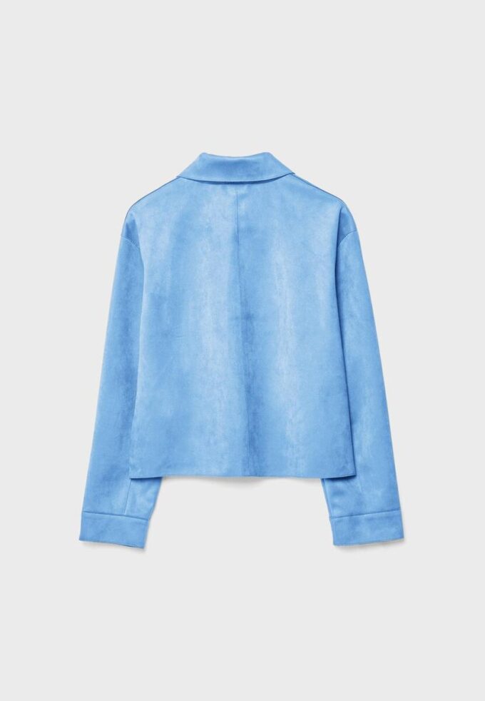 Faux Suede Jacket with Pockets