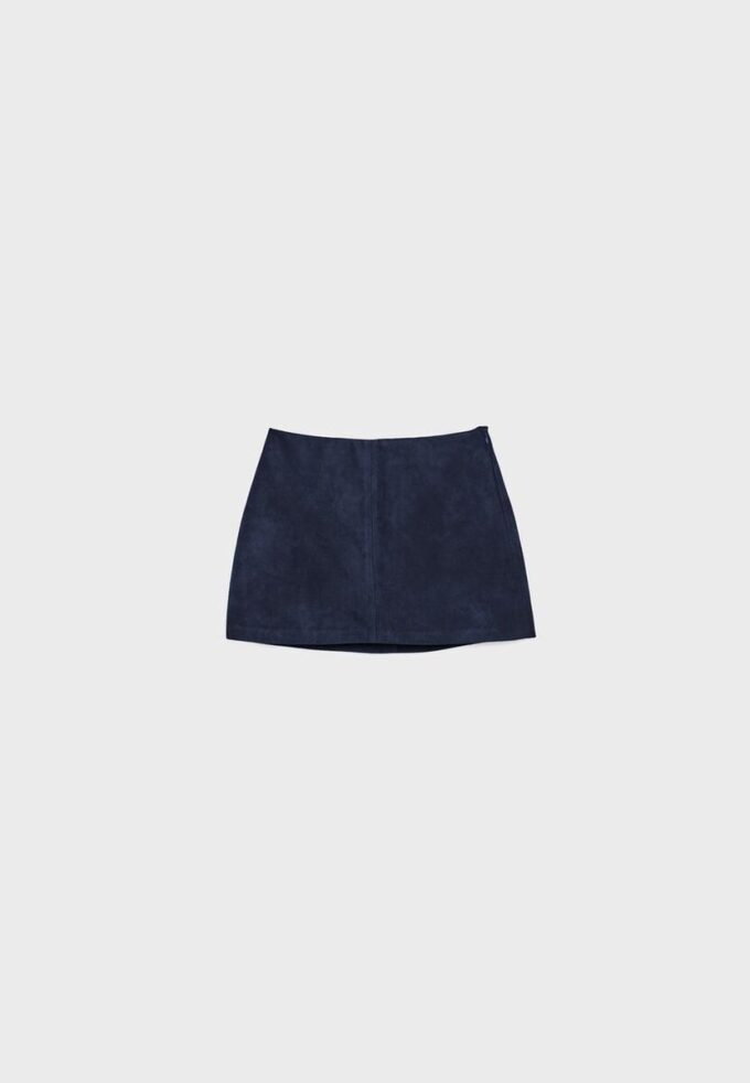 Faux Suede Mini Skort