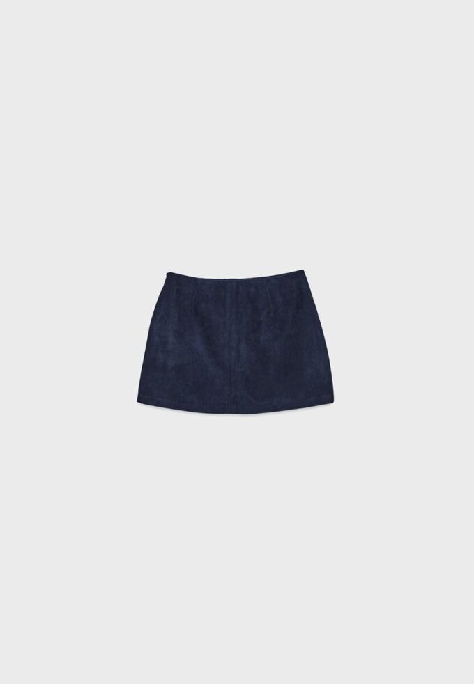 Faux Suede Mini Skort