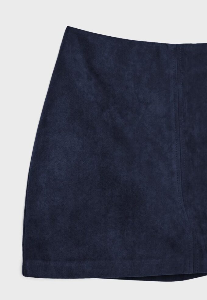 Faux Suede Mini Skort