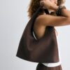 Faux Suede Shoulder Bag