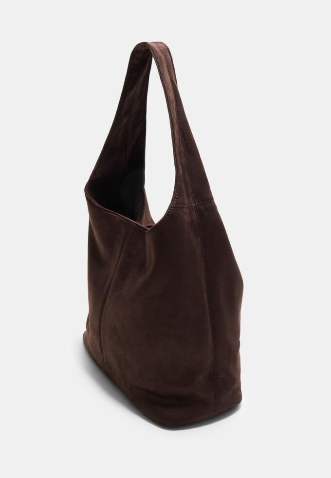 Faux Suede Shoulder Bag