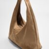 Faux Suede Shoulder Bag