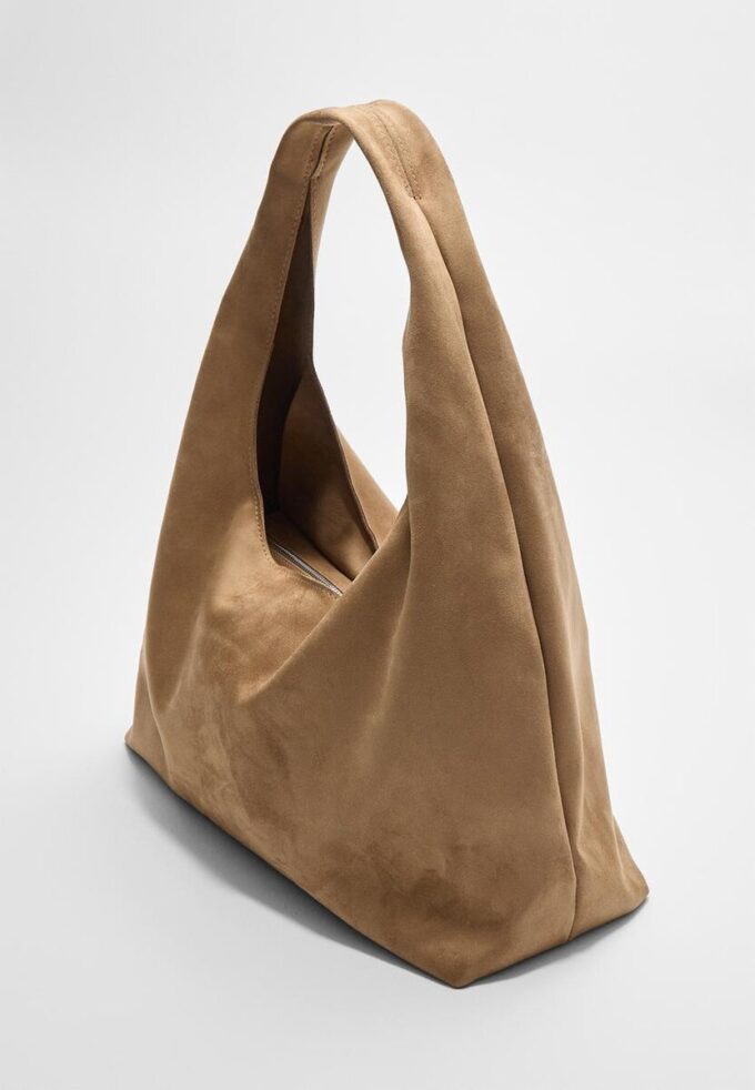 Faux Suede Shoulder Bag