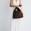 Faux Suede Shoulder Bag