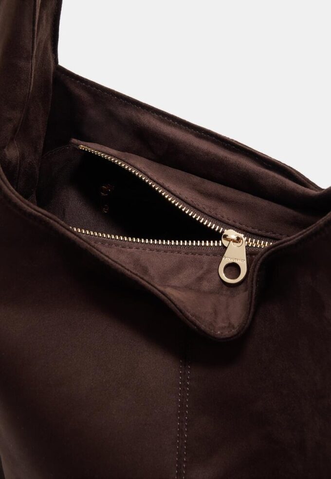 Faux Suede Shoulder Bag