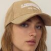 Faux Suede Slogan Cap