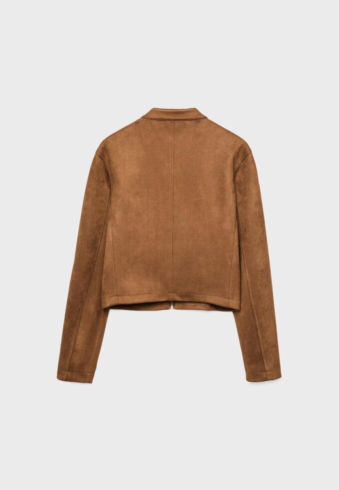 Faux Suede Zip-Up Jacket Faux Suede Zip-Up Jacket
