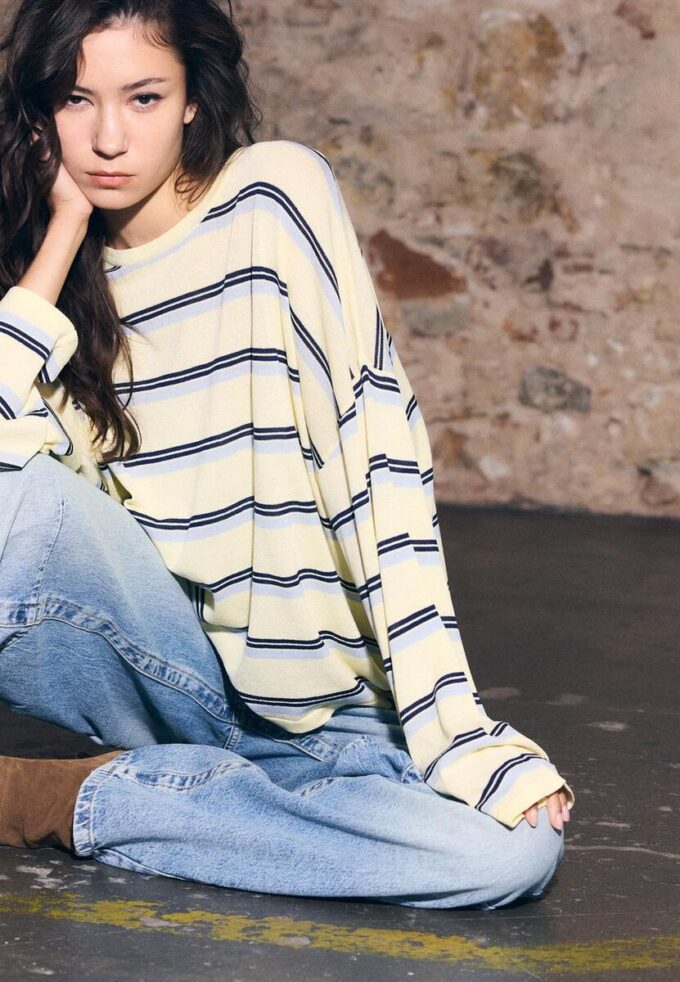 Fine Knit Striped Jumper