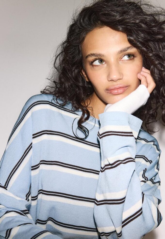 Fine Knit Striped Jumper
