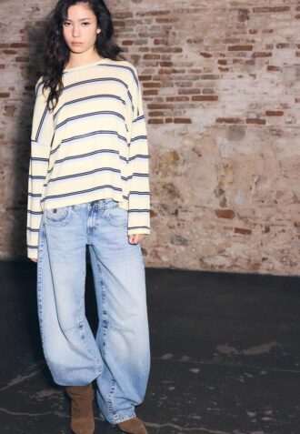 Fine Knit Striped Jumper