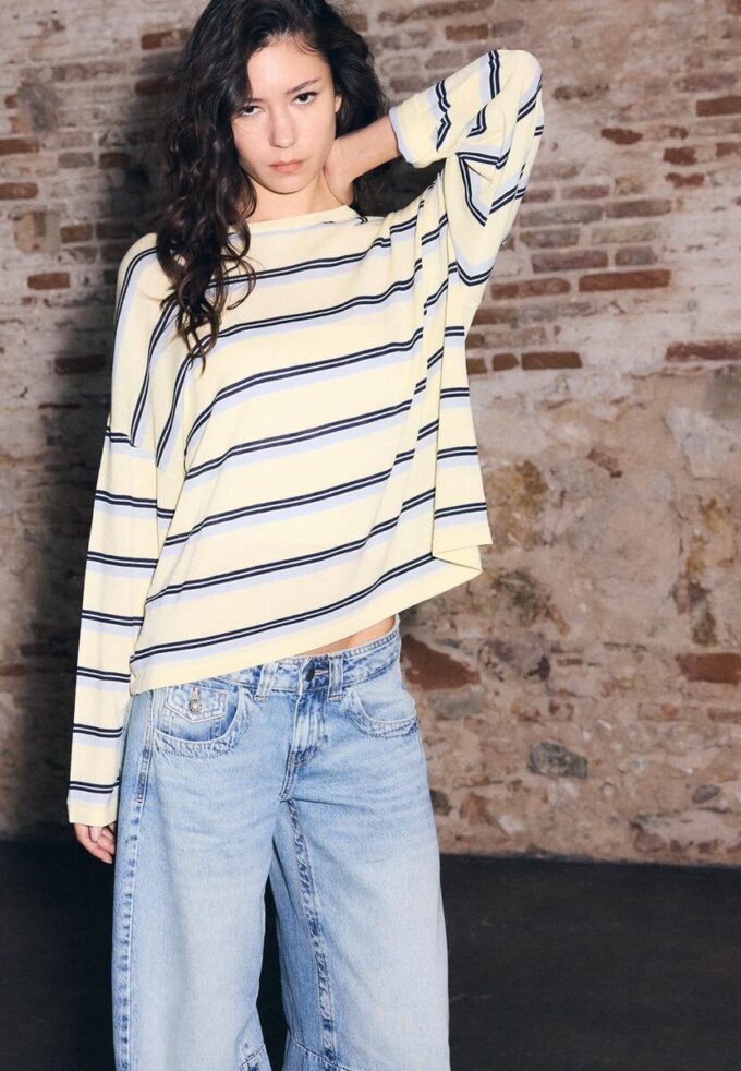 Fine Knit Striped Jumper