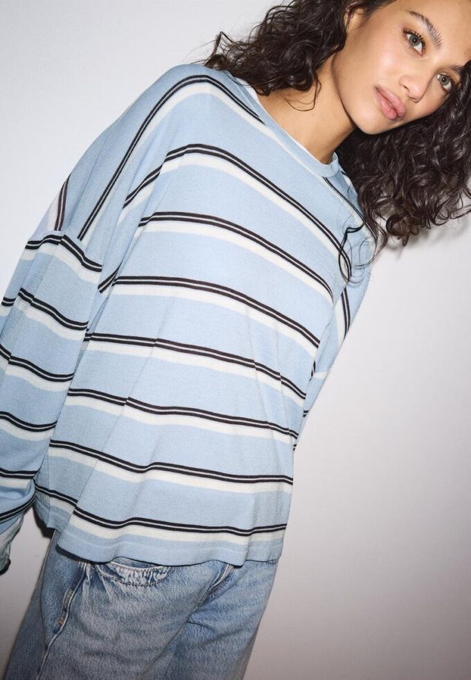 Fine Knit Striped Jumper