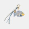 Fish Pendant Key Ring with Beads