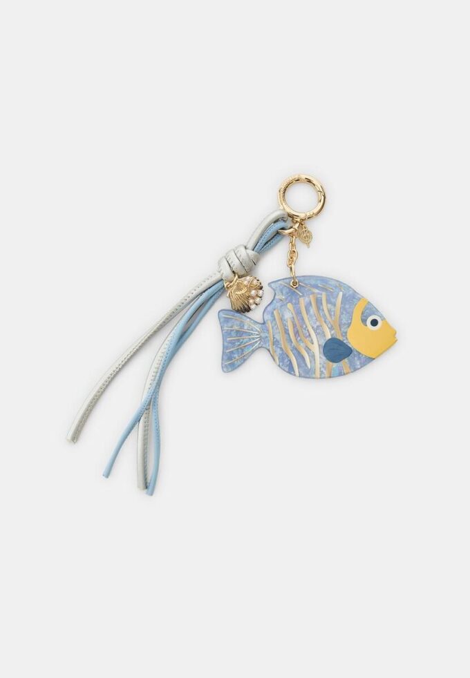 Fish Pendant Key Ring with Beads