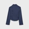 Fitted Double Zip Bengaline Denim Shirt