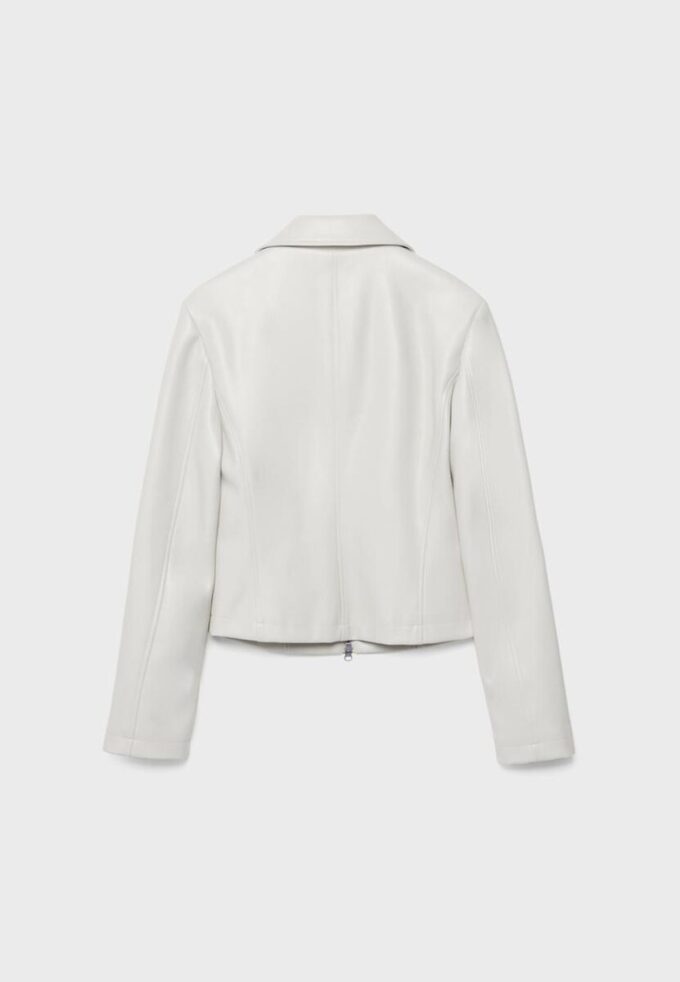 Fitted Leather Effect Jacket Fitted Leather Effect Jacket