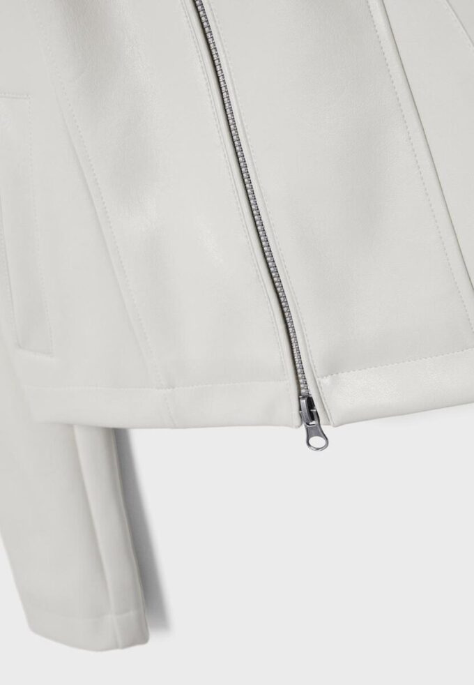 Fitted Leather Effect Jacket Fitted Leather Effect Jacket