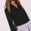 Fitted Shirt with Flowing Sleeves Fitted Shirt with Flowing Sleeves